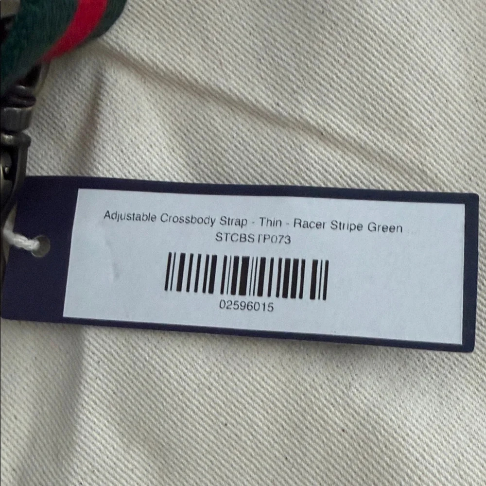 NWT’s Parker Thatch Green and Red striped Shoulder Strap - Picture 2 of 2